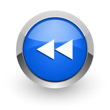 Blue glossy web icon 库存插图