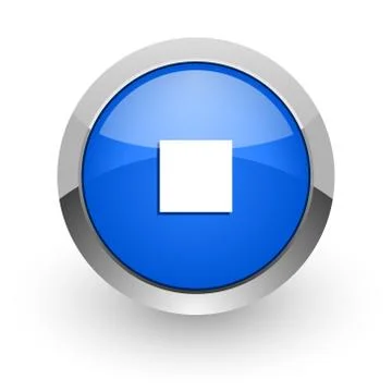 Blue glossy web icon Illustrazione stock