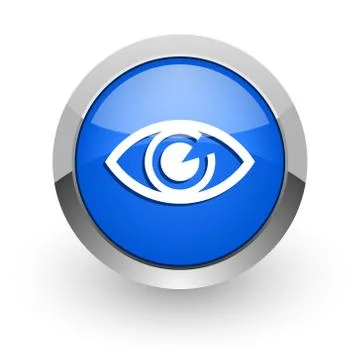 Blue glossy web icon Stock-Illustration