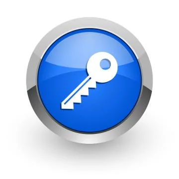 Blue glossy web icon Stock Illustration