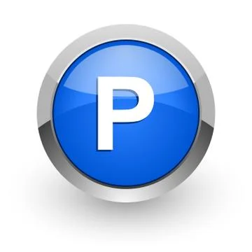 Blue glossy web icon Illustrazione stock