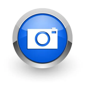 Blue glossy web icon Illustrazione stock