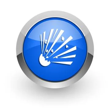 Blue glossy web icon Stock Illustration