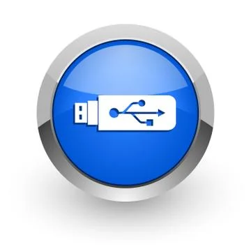 Blue glossy web icon Illustrazione stock