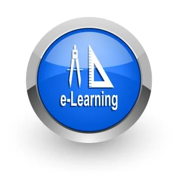 Blue glossy web icon Stock-Illustration