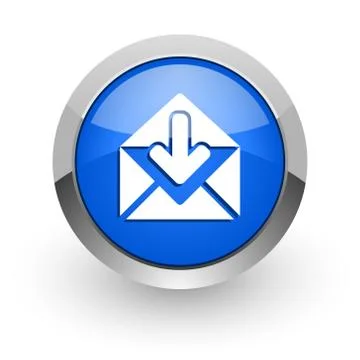 Blue glossy web icon Stock-Illustration