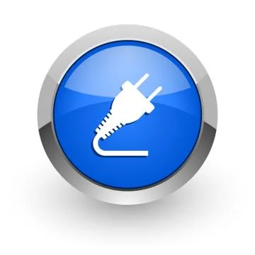 Blue glossy web icon 스톡 일러스트