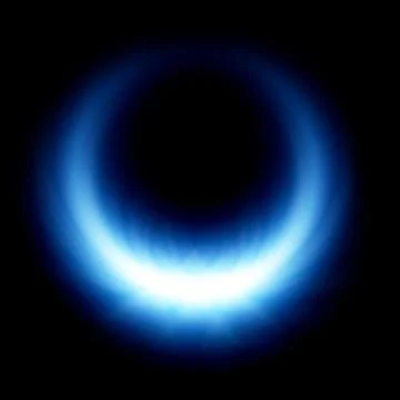 Blue glow burning ring flare Illustrazione stock