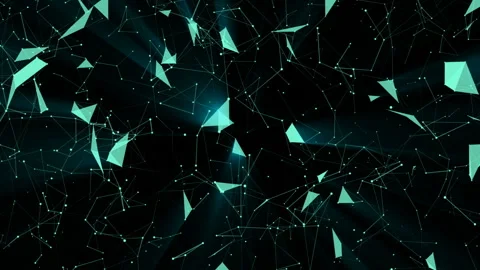 Blue glow. Computer graphics of moving particles. Animated background. Seamless Stock Footage 94830185