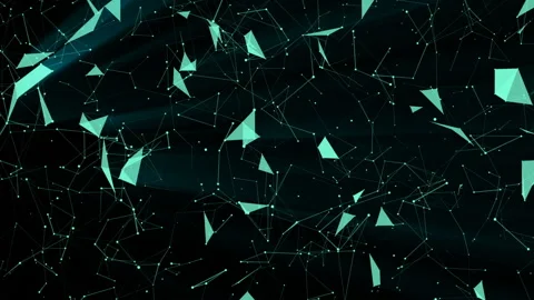 A blue glow in the corner of the screen. Computer graphics of moving particles 库存影片 94830471