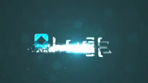 Blue Glow Energy Blast Stylish Logo Spin Reveal Animation Stock After Effects