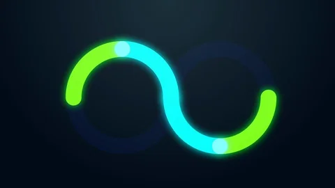 Blue glow infinity loop animation Video stock 127611080
