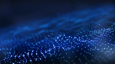 Blue glow particle field loop Stock Footage 33482425