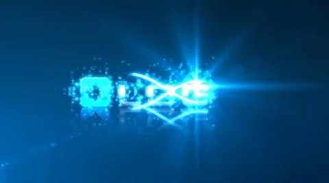 Blue Glow Particle Stroke Optical Flare Logo Reveal Stock After Effects