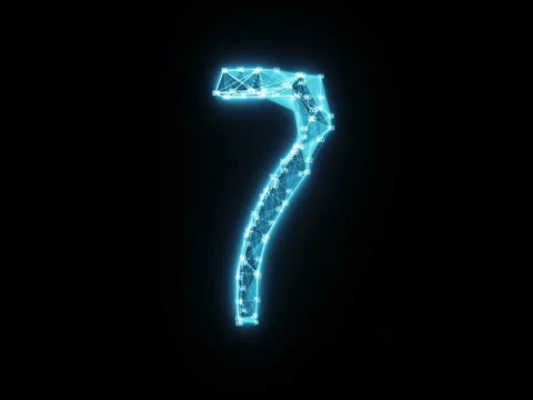 Blue Glow Random Digits Plexus Countdown Abstract Motion Alpha Matte 4k isolated Stock Footage 82707089