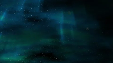 The blue glow of space. Background screen saver with a fantastic aurora and Stock Footage 241468399