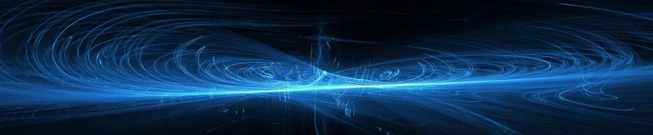 Blue glow wave. lighting effect abstract background Stock Illustration