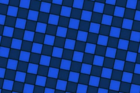 Blue glowing 3d cubes pattern on dark background Stockillustratie