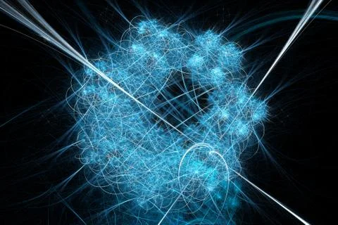 Blue glowing abstract arc network Stock Illustration
