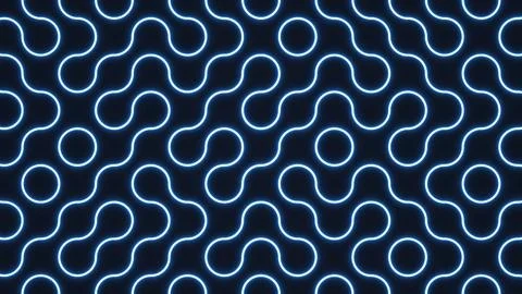 Blue glowing abstract pattern on dark background Stock Illustration