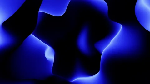 Blue glowing abstract shape created without context Vidéo 317141385