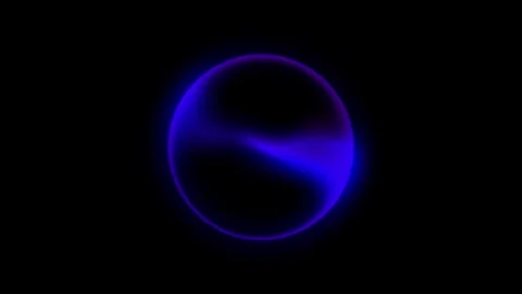 Blue glowing AI orb seamless loop animation with dynamic fluid light. Stock Footage 340108975