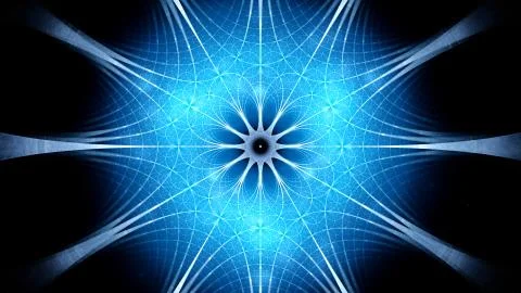 Blue glowing antimatter energy source abstract background Stock Illustration