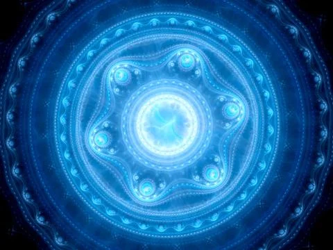 Blue glowing artificial intelligence Illustrazione stock