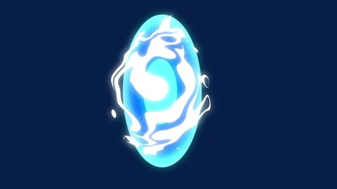 Blue glowing ball animation. VFX effects magic sphere. Stock Footage 344568024