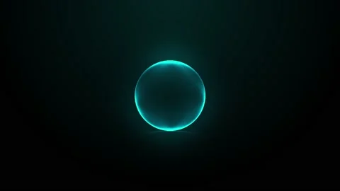 Blue glowing ball on a black background. Stock Footage 165823119