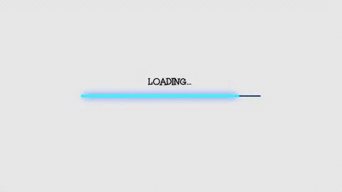 Blue glowing bar pulses with "LOADING.." text centered above Stock Footage 336327172