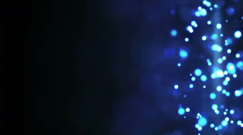 Blue glowing bokeh lights side bar loop background 4k (4096x2304) Stock Footage 58602146