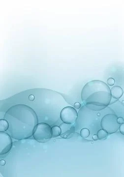 Blue Glowing Bubbles Background. Blue Glowing Bubbles Background. Vector I... Stock Photos