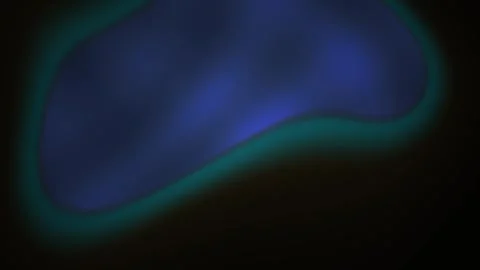 Blue glowing cell under microscope. Stock Footage 334330107