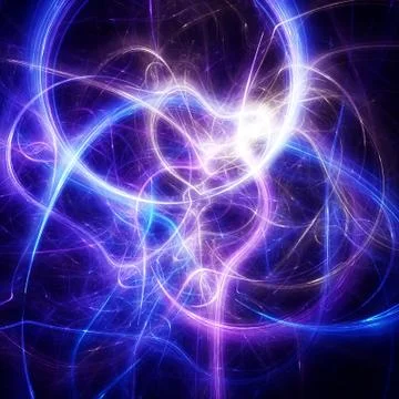 Blue glowing chaos Stock Illustration