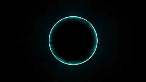 Blue glowing circle effect, motion. 4k background Stock Footage 276156990