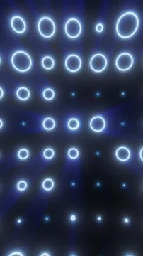 Blue glowing circle pattern with neon rings and soft beams, forming a futur.. 스톡 일러스트