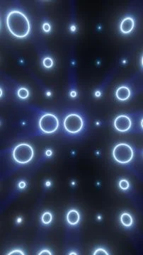 Blue glowing circle pattern with neon rings and soft beams, forming a futur.. Stock Photos