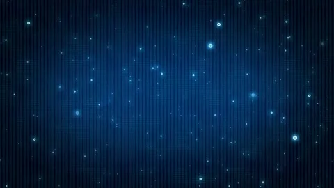 Blue Glowing Circle Shape Lights Are Moving Stock Footage 202890616