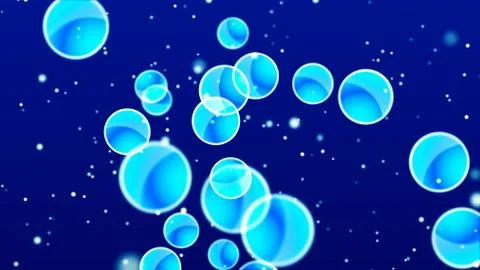 Blue Glowing Circles Abstract Motion Background Stock Illustration