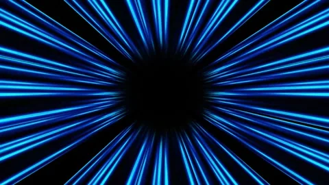 Blue Glowing Comic Speed Lines Animation for Action and Impact Scenes. Stock Footage 327629620
