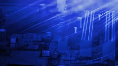 Blue Glowing Computer Specification Animation  Stock-Footage 235537821