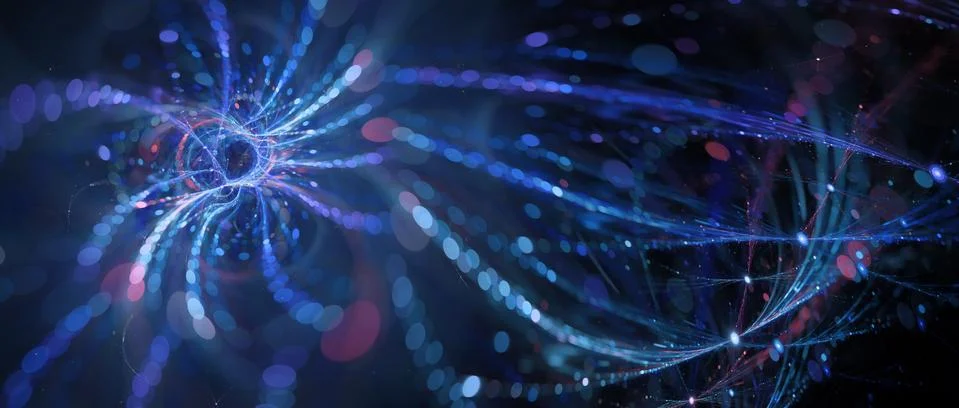 Blue glowing connected big data Illustrazione stock