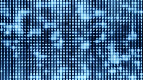 Blue glowing digital led matrix grid abstract background Stock Illustration