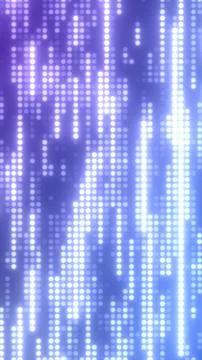 Blue glowing dot matrix with vertical light columns, abstract digital techn.. イラスト素材