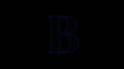 Blue Glowing Double Letter B Outline Animation Clip 库存影片 331730909