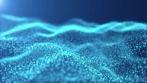 Blue glowing dust particles. Video stock 273607054