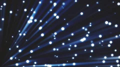Blue Glowing Dust Particles with Soft Light Beams 库存影片 334325764