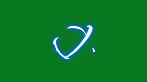 Blue glowing energy circle animation on green screen with fast swirling movement Stock Footage 331915735