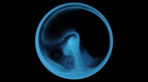 Blue glowing energy flowing in magic crystal ball - seamless (FULL HD) Stock Footage